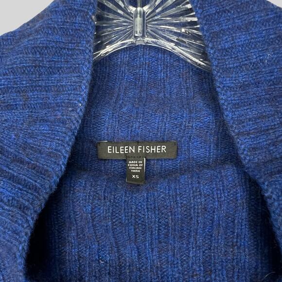 Eileen Fisher Supersoft Yak Merino Wool Rib Box Sweater - Picture 3 of 5